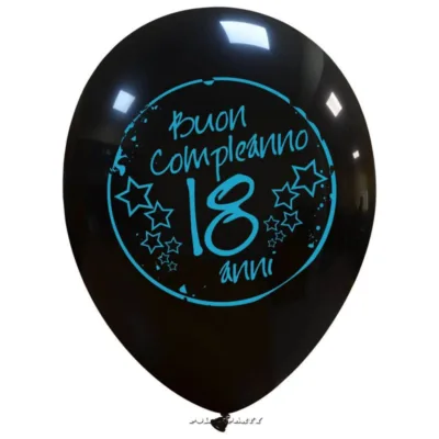 PALLONCINI BUON COMPLEANNO 18 ANNI 12 INCH. CF. 100 PZ. - immagine 2