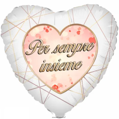 per sempre insieme palloncino cuore mylar