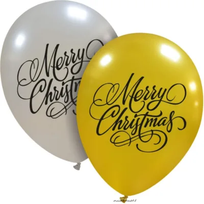 palloncini merry chrystmas oro e argento