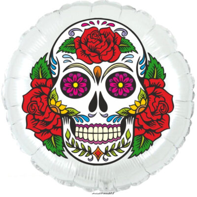 SUGAR SKULL ROSE PALLONCINO