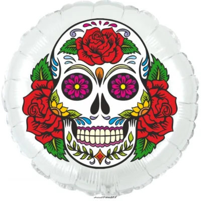 SUGAR SKULL ROSE PALLONCINO