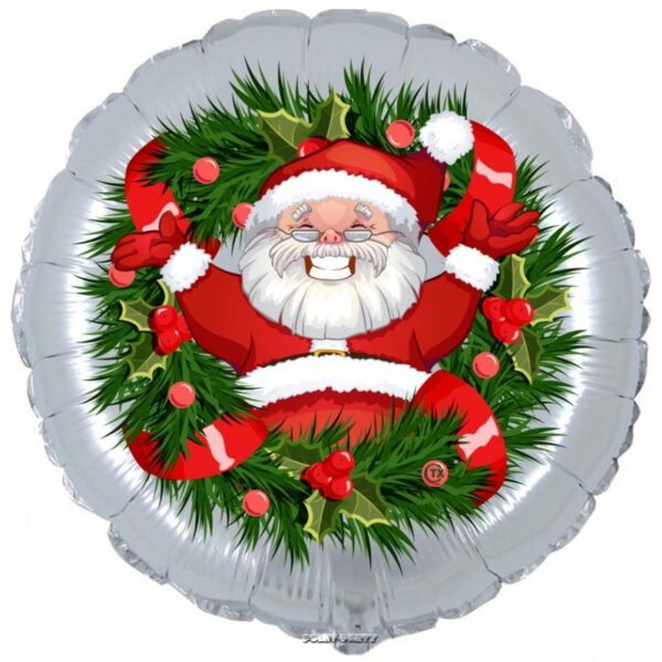 Palloncino Mylar 18 Inch Babbo Natale Ghirlanda