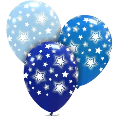 PALLONCINI P 12 INCH. BLU STELLE LUMINOSE CF. 100 PZ.