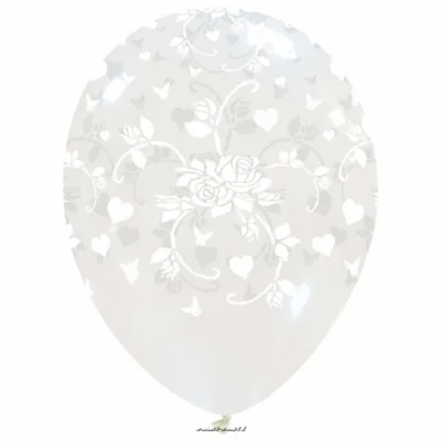 PALLONCINI C 12 INCH. ROSE E CUORI CF. 100 PZ.