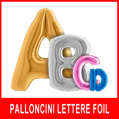 lettere palloncini in maylar foil