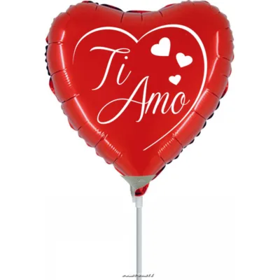 mini cuore mylar ti amo